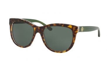 Image of Tory Burch TY7091 Bifocal Prescription Sunglasses TY7091-163471-55 - Lens Diameter 55 mm, Frame Color Tort Crystal/bottle Green