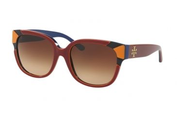 Image of Tory Burch TY7096 Bifocal Prescription Sunglasses TY7096-159913-55 - Lens Diameter 55 mm, Frame Color Burgundy/orange/navy