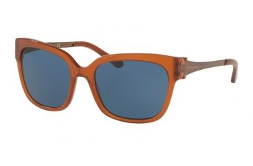 Image of Tory Burch TY7110 Sunglasses 167880-57 - Milky Amber Frame, Navy Solid Lenses