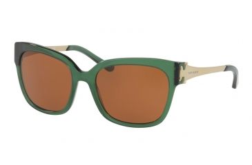 Image of Tory Burch TY7110 Sunglasses 167973-57 - Bottle Green Frame, Amber Solid Lenses