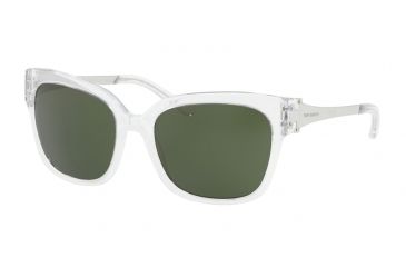 Image of Tory Burch TY7110 Sunglasses 168071-57 - Crystal Frame, Green Solid Lenses