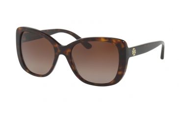 Image of Tory Burch TY7114 Single Vision Prescription Sunglasses TY7114-1378T5-53 - Lens Diameter 53 mm, Frame Color Dark Tortoise