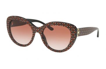 Image of Tory Burch TY7121 Prescription Sunglasses TY7121-173113-55 - Lens Diameter 55 mm, Frame Color Eatern Print / Black