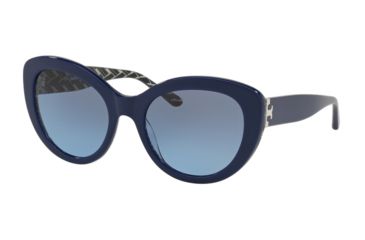 Image of Tory Burch TY7121 Prescription Sunglasses, 55mm, Navy / Navy T Pattern, TY7121-17508F-55-SV