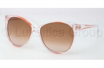 Image of Tory Burch TY9012 Sunglasses 105413-5815 - Clear Orange Frame, Brown Gradient Lenses