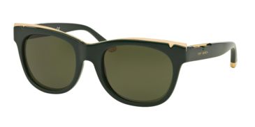 Image of Tory Burch TY9043 Sunglasses 152571-53 - Garden Frame, Green Solid Lenses