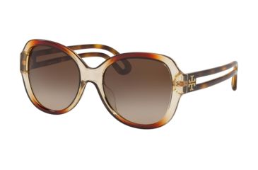 Image of Tory Burch TY9054U Sunglasses 176413-55 - , Brown Gradient Dark Brown Lenses