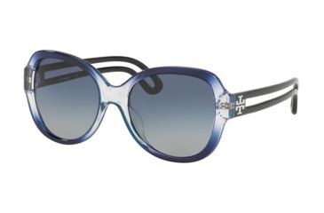 Image of Tory Burch TY9054U Sunglasses 17654L-55 - , Lt Grey Dk Blue Gradient Lenses