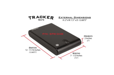 Image of Tracker Safe Single Pistol Safe-Biometric Lock, 12.6in, Black, SPS-04B