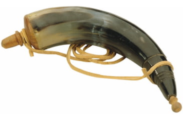 Image of Traditions Authentic Powder Horn w/Sling and Cap/Stopper, Leather/Wooden, A1252