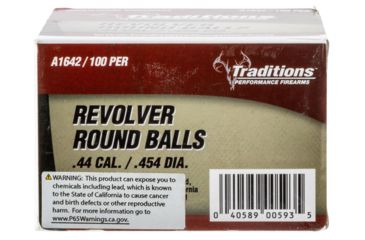 Image of Traditions A1642 Revolver 44 Black Powder 140 GR 100 .454