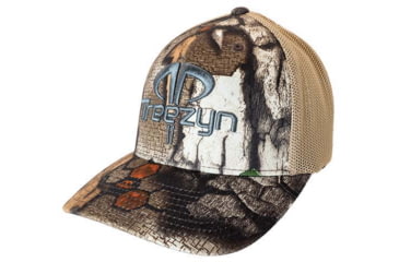 Image of Treezyn Late Seezyn Fitted Mesh Trucker Flexfit Hat, Late Seezyn Brown, Small/Medium, MLS-FITTEDMESH-FLEX S/M