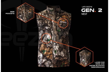 Image of Treezyn LS Vest - Mens, Late Seezyn Brown, Extra Large, MLS16-9 XL