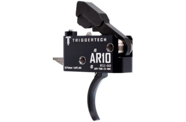 Image of Triggertech Adaptable Trigger, AR-10, Curved, Anodized, Black, ART-TBB-25-NNC