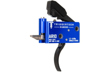 Image of Triggertech AR10 Single-Stage Diamond Pro Curved Trigger, 1.5-4lb Pull, Admiral Blue, Admiral Blue, AR10, ART-SAB-14-NNP