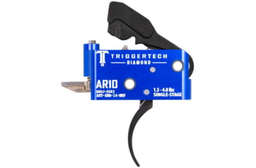 Image of Triggertech AR10 Single-Stage Diamond Pro Curved Trigger, 1.5-4lb Pull, Admiral Blue, Admiral Blue, AR10, ART-SAB-14-NNP