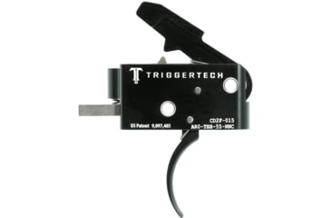 Image of Triggertech AR15 Black Combat Curved Trigger, PVD Black, AR0-TBB-55-NNC