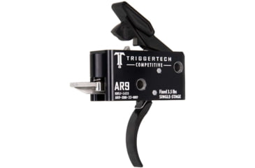 Image of Triggertech AR9 Single-Stage Adaptable Competitive Pro Curved Competition Trigger Pull, 3lb Pull, Black, BLACK, AR9, AR9-SBB-33-NNP