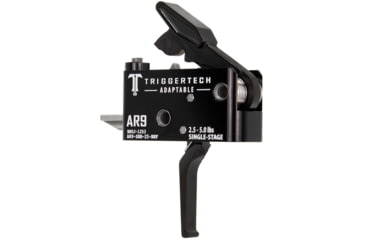 Image of Triggertech AR9 Single-Stage Adaptable Flat Trigger, 2.5-5lb Pull, Black, BLACK, AR9, AR9-SBB-25-NNF