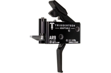 Image of Triggertech AR9 Single-Stage Adaptable Flat Trigger, 2.5-5lb Pull, Black, BLACK, AR9, AR9-SBB-25-NNF