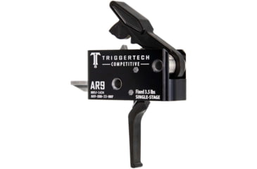 Image of Triggertech AR9 Single-Stage Competitive Flat Competition Trigger, 3lb Pull, Black, BLACK, AR9, AR9-SBB-33-NNF