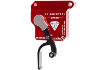 Image of Triggertech Diamond Bottom Safety Trigger, Remington 700, 1.5-4 lb Pull, Ambidextrous, Flat, Anodized, Black, R70-SRB-02-BNF
