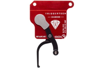 Image of Triggertech Diamond Bottom Safety Trigger, Remington 700, 1.5-4 lb Pull, Ambidextrous, Flat, Anodized, Black, R70-SRB-02-BNF
