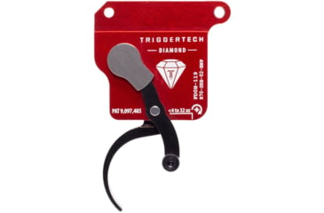 Image of Triggertech Diamond Bottom Safety Trigger, Remington 700, 1.5-4 lb Pull, Ambidextrous, Pro Curved, Anodized, Black, R70-SRB-02-BNP
