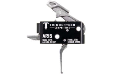 Image of Triggertech Single-Stage Competitive Flat Trigger, Black/Stainless, AR0-SBS-33-NNF