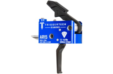 Image of Triggertech Single-Stage Diamond Flat Trigger, Admiral Blue/Black, AR0-SAB-14-NNF