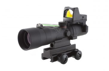 Image of Trijicon ACOG 3x30 Rifle Scope with Dual Illuminated Green Horseshoe Reticle and 4 MOA RMR Sight
