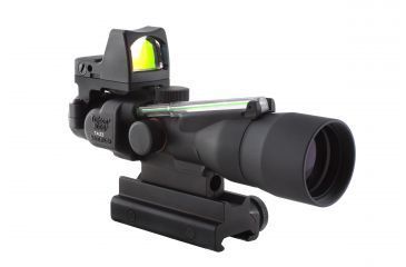 Image of Trijicon ACOG 3x30 Rifle Scope with Dual Illuminated Green Horseshoe Reticle and 4 MOA RMR Sight