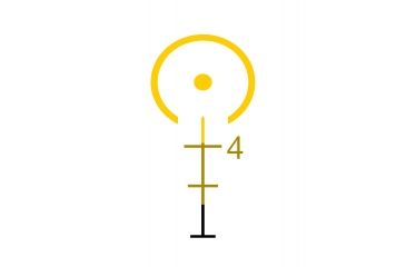 Image of Trijicon ACOG 3x30 Scope, Dual Illuminated Amber Horseshoe/Dot .223 Ballistic Reticle, 4.0 MOA RMR Sight, and TA60 Mount