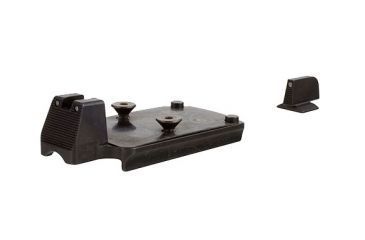 Image of Trijicon 1911 RMR Mount w/Integrated Night Sight Set,Black Front/Black Rear Outline w/Green Lamps 600757