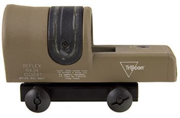 Image of Trijicon 1x42 Reflex Sight, CK-FDE, Amber 4.5 MOA Dot Reticle, ACOG Base with TA51 Fla, 800109