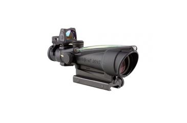 Image of Trijicon 3.5x35 ACOG Rifle Scope, Dual Illuminated Green Chevron .223 Reticle w/ Colt Knob Thumbscrew Mount &amp; Adjustable LED 3.25 MOA Red Dot RMR Type 2, Black, 100565