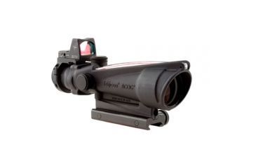 Image of Trijicon 3.5x35 ACOG Rifle Scope, Dual Illuminated Red Crosshair .223 Reticle w/ Colt Knob Thumbscrew Mount &amp; LED 3.25 MOA Red Dot RMR Type 2, Black, 100557