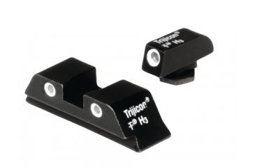 Image of Trijicon Bright &amp; Tough 3 Dot High Night Sight Set - Green Front - For Glocks