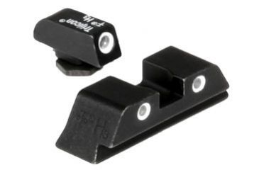 Image of Trijicon Bright &amp; Tough 3 Dot High Night Sight Set - Green Front - For Glocks