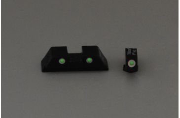 Image of Trijicon Bright &amp; Tough 3 Dot Night Sight Set, Green Front &amp; Rear - For Glock 17/17L/19/22/23/24/26/27/33/34/35/38/39 - GL01