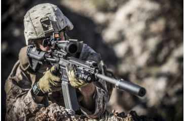 Image of Trijicon ACOG TA33 3x30mm Rifle Scope, Black, Amber Crosshair .308 / 168 Grain Reticle, MOA Adjustment, 400122