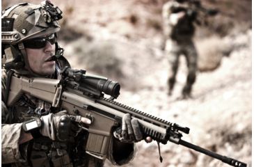 Image of Trijicon ACOG TA33 3x30mm Rifle Scope, Black, Amber Crosshair .308 / 168 Grain Reticle, MOA Adjustment, 400122