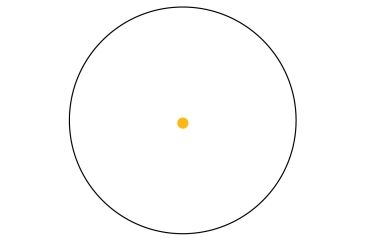 Image of Trijicon 42mm Reflex Amber 4.5 MOA Dot Reticle Sight, Black w/ Weaver mount RX34-11