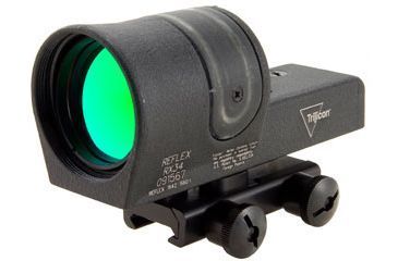 Image of Trijicon 42mm Reflex Amber 4pt5 Moa Dot Reticle Sight Black W Flattop Mount Rx34 14 Front V1