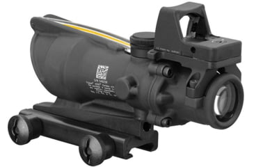 Image of Trijicon 4x32 ACOG Rifle Scope, Dual Illuminated Amber Crosshair .223 Reticle w/ Colt Knob Thumbscrew Mount &amp; LED 3.25 MOA Red Dot RMR Type 2, Black, 100551