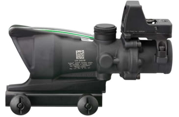 Image of Trijicon 4x32 ACOG Rifle Scope, Dual Illuminated Green Chevron .223 Reticle w/ Colt Knob Thumbscrew Mount &amp; LED 3.25 MOA Red Dot RMR Type 2, Black, 100548