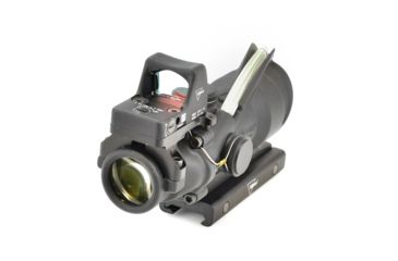 Image of Trijicon 4x32 ACOG Rifle Scope, Dual Illuminated Green Crosshair .223 Reticle w/ Colt Knob Thumbscrew Mount &amp; LED 3.25 MOA Red Dot RMR Type 2, Black, 100552