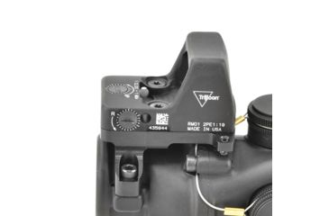 Image of Trijicon 4x32 ACOG Rifle Scope, Dual Illuminated Green Crosshair .223 Reticle w/ Colt Knob Thumbscrew Mount &amp; LED 3.25 MOA Red Dot RMR Type 2, Black, 100552