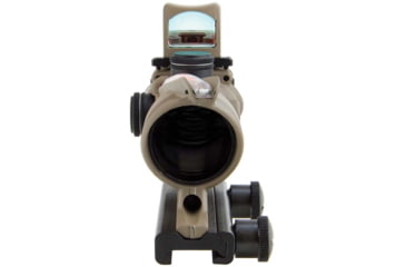 Image of Trijicon 4x32 ACOG Rifle Scope, Dual Illuminated Red Chevron .223 Reticle w/ Colt Knob Thumbscrew Mount &amp; LED 3.25 MOA Red Dot RMR Type 2, Cerakote FDE, 100570