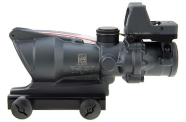 Image of Trijicon 4x32 ACOG Rifle Scope, Dual Illuminated Red Chevron .223 Reticle w/ Colt Knob Thumbscrew Mount &amp; LED 3.25 MOA Red Dot RMR Type 2, Cerakote Gray, 100568